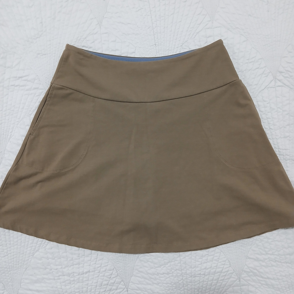 Women with Control Womens A-Line Skirt in Tan Size Meduim